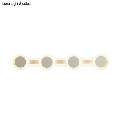 Modern white minimalist led vanity light bathroom wall sconce 110v-120v