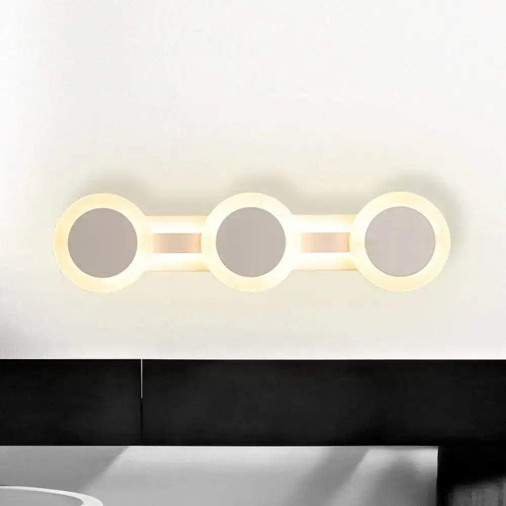 Modern white minimalist led vanity light bathroom wall sconce 110v-120v