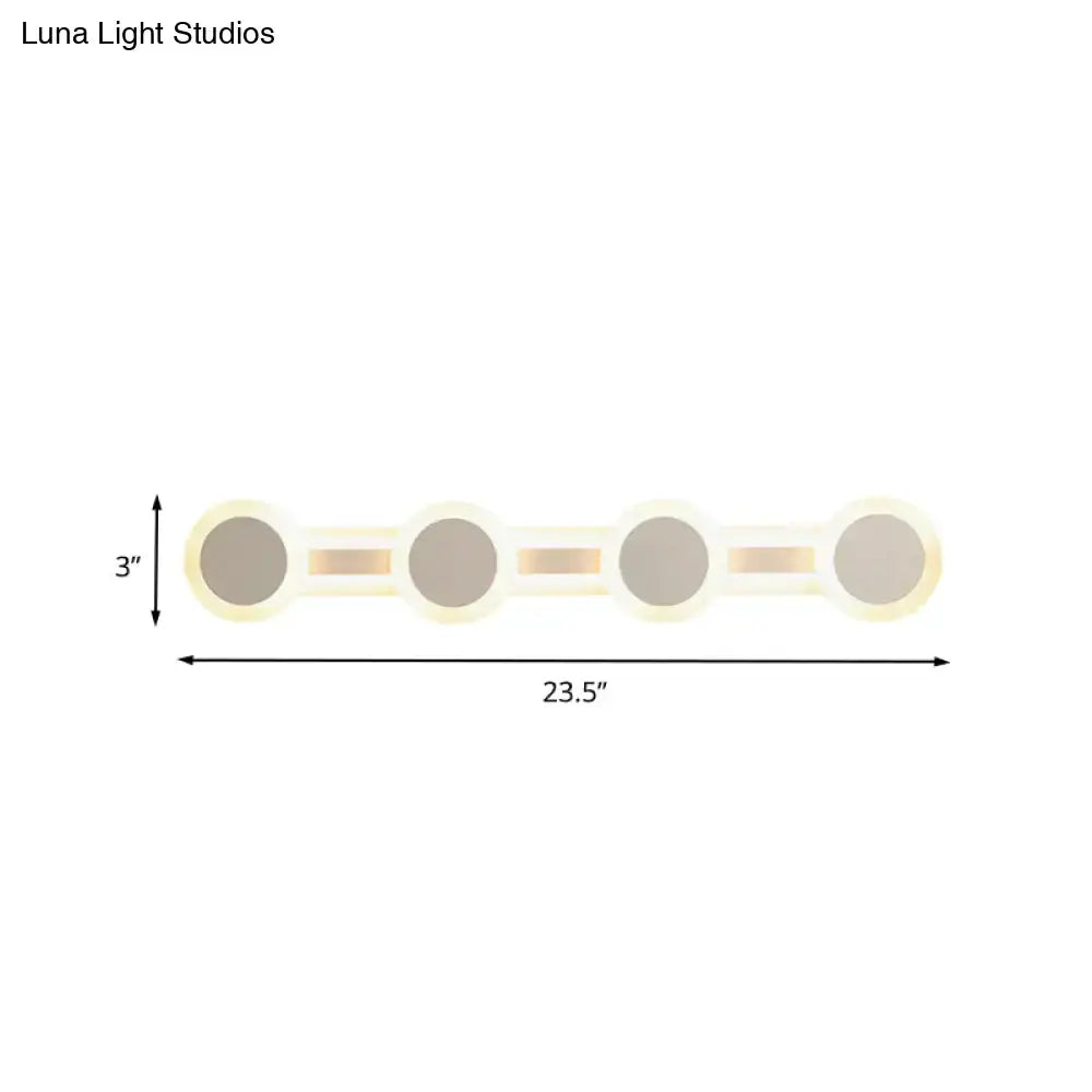 Modern white minimalist led vanity light bathroom wall sconce 110v-120v