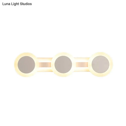 Modern white minimalist led vanity light bathroom wall sconce 110v-120v