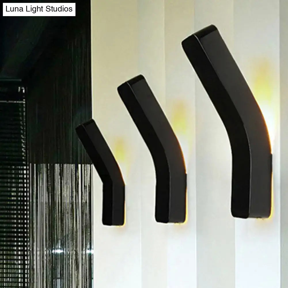Modern white minimalist led wall lamp corridor warm white light