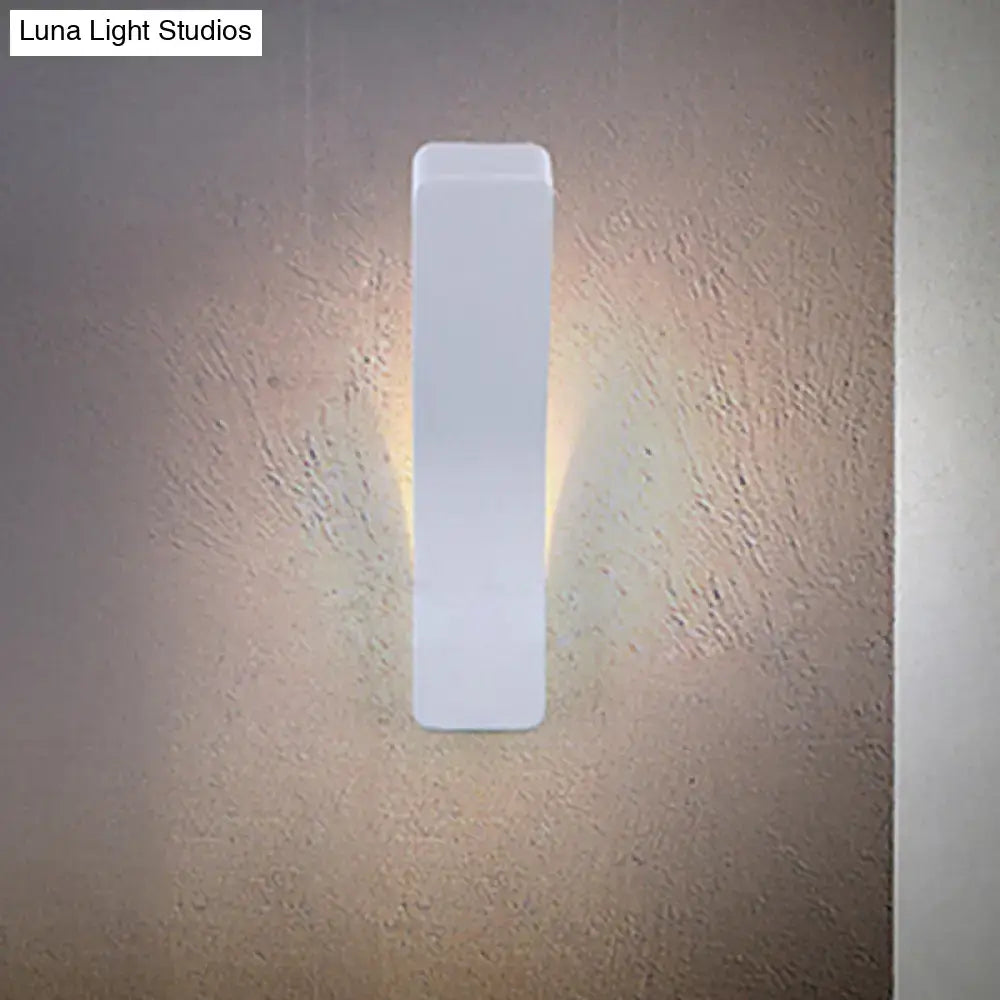 Modern white minimalist led wall lamp corridor warm white light