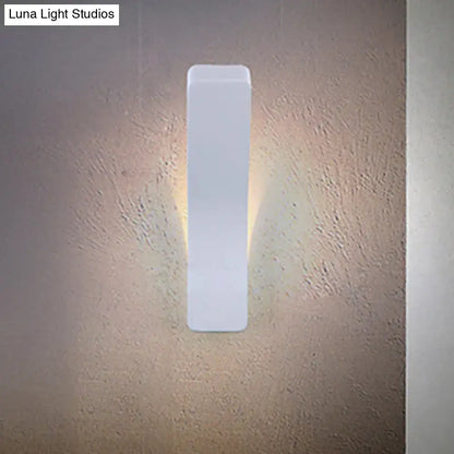 Modern white minimalist led wall lamp corridor warm white light