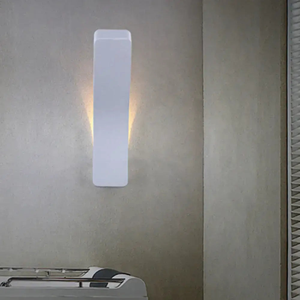 Modern white minimalist led wall lamp corridor warm white light
