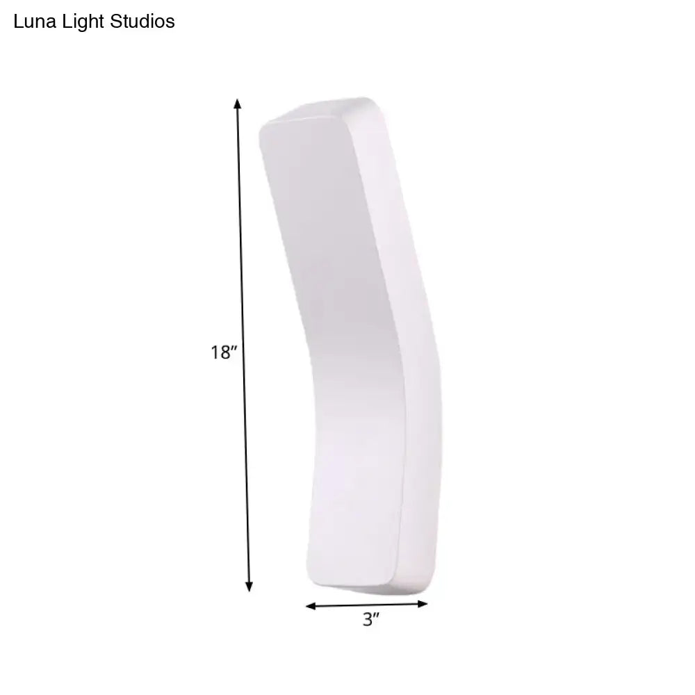 Modern white minimalist led wall lamp corridor warm white light