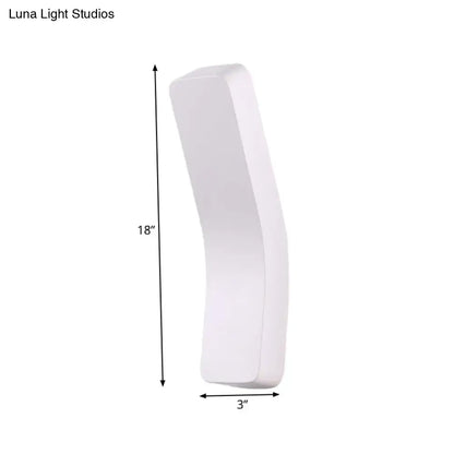 Modern white minimalist led wall lamp corridor warm white light