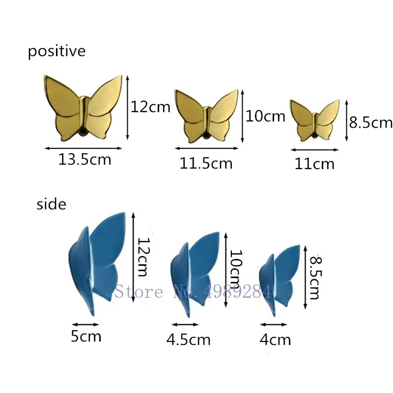 Modern white paper butterfly wall mount kids room 3d art