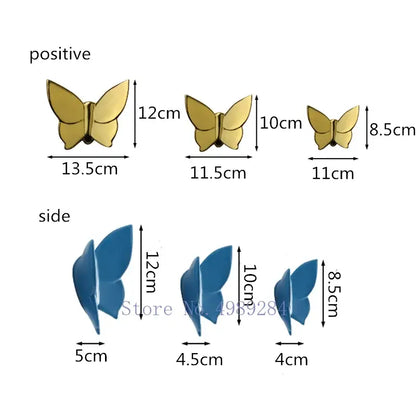 Modern white paper butterfly wall mount kids room 3d art