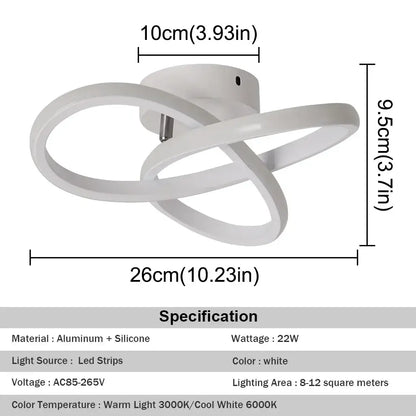 Modern white petal acrylic led chandelier dining room ceiling lamp