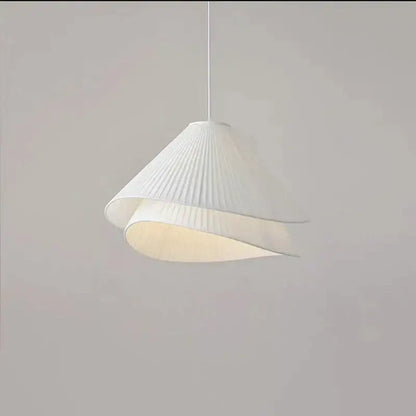 Modern white pleated e27 fabric chandelier bedroom pendant light