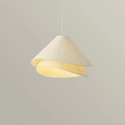 Modern white pleated e27 fabric chandelier bedroom pendant light