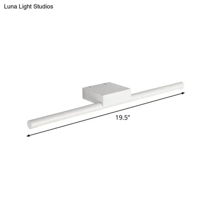 Modern white pole vanity lighting warm white led bathroom wall light