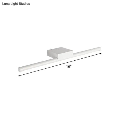 Modern white pole vanity lighting warm white led bathroom wall light