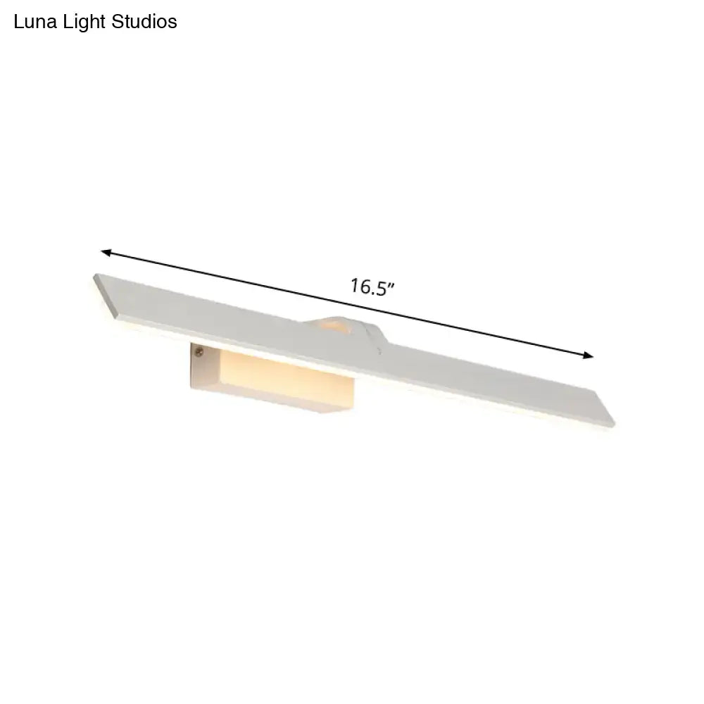 Modern white rectangle led wall light bathroom mirror sconce