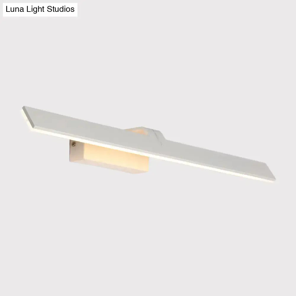 Modern white rectangle led wall light bathroom mirror sconce