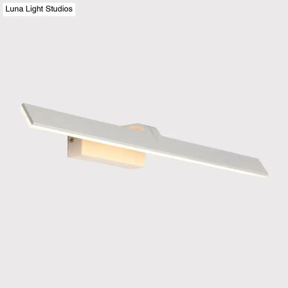 Modern white rectangle led wall light bathroom mirror sconce
