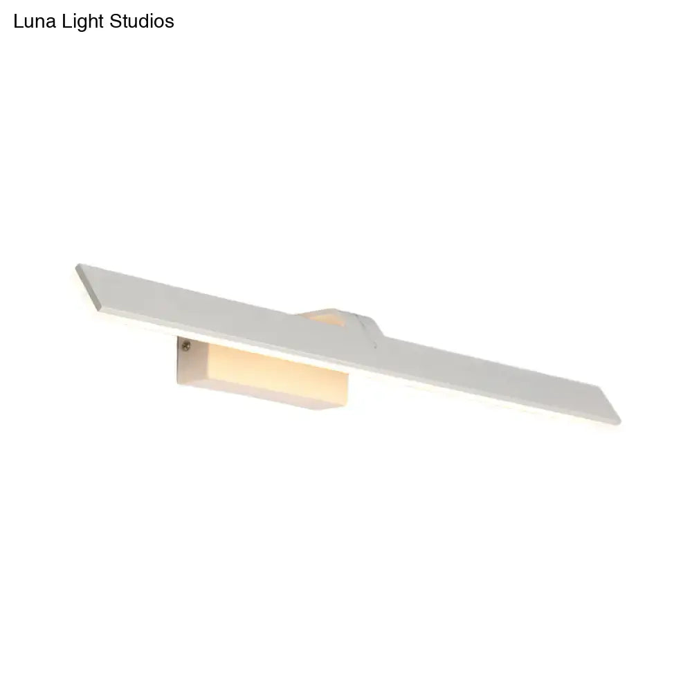 Modern white rectangle led wall light bathroom mirror sconce