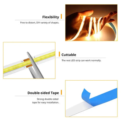 Modern white rectangular cob led night light kitchen hand sensor bar