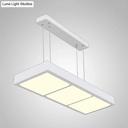 Modern white rectangular island lamp kitchen pendant light