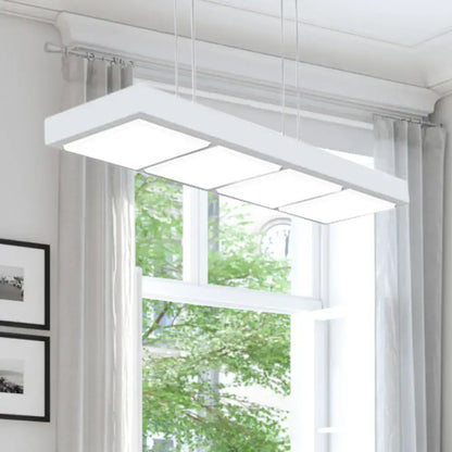 Modern white rectangular island lamp kitchen pendant light