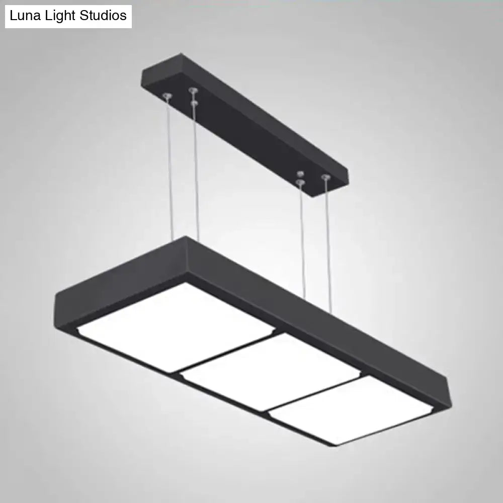 Modern white rectangular island lamp kitchen pendant light