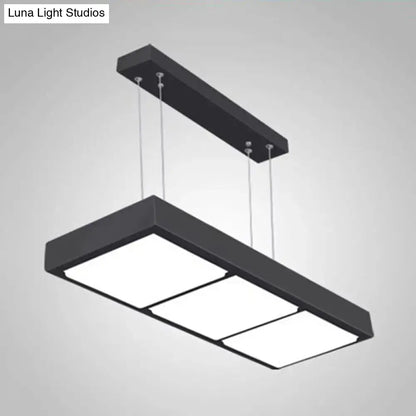 Modern white rectangular island lamp kitchen pendant light