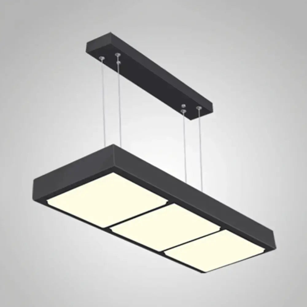 Modern white rectangular island lamp kitchen pendant light