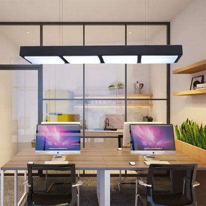 Modern white rectangular island lamp kitchen pendant light