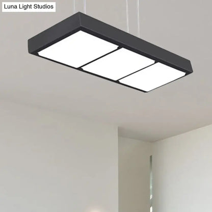Modern white rectangular island lamp kitchen pendant light