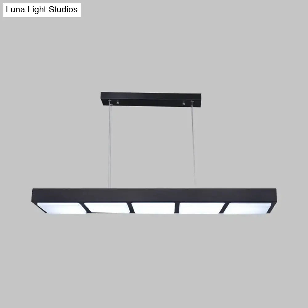 Modern white rectangular island lamp kitchen pendant light