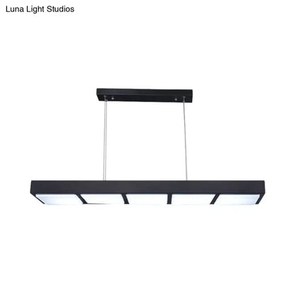 Modern white rectangular island lamp kitchen pendant light
