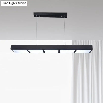 Modern white rectangular island lamp kitchen pendant light