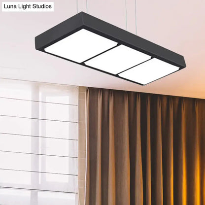 Modern white rectangular island lamp kitchen pendant light