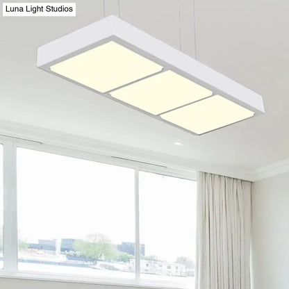 Modern white rectangular island lamp kitchen pendant light