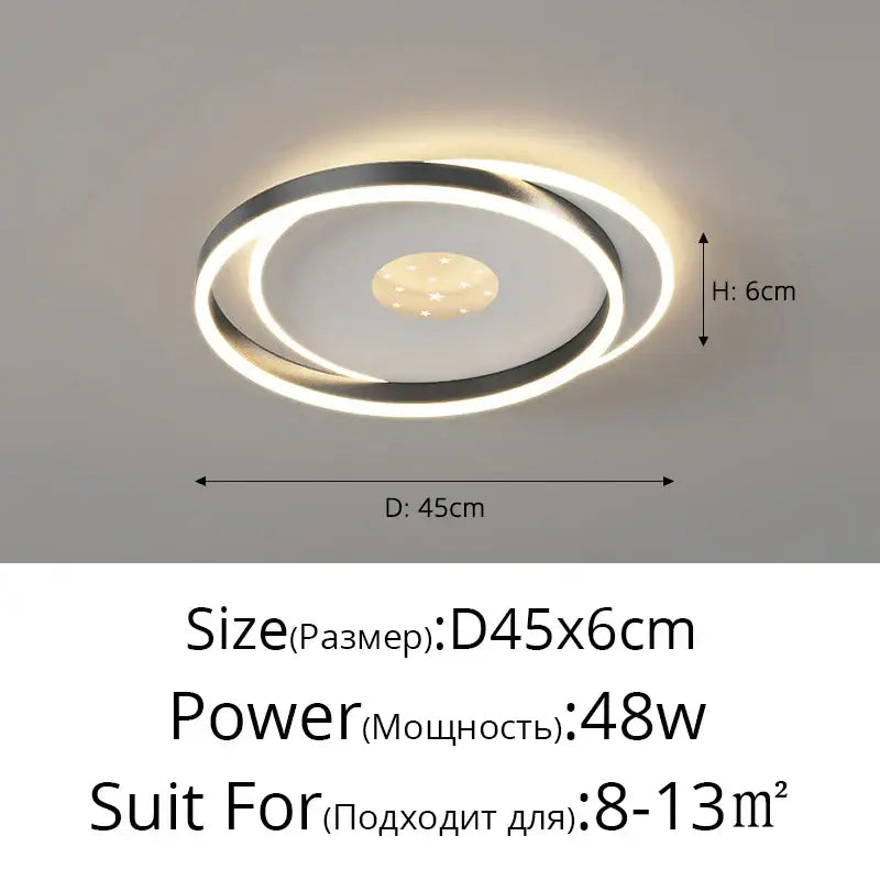 Modern white rectangular led chandelier living room ceiling light