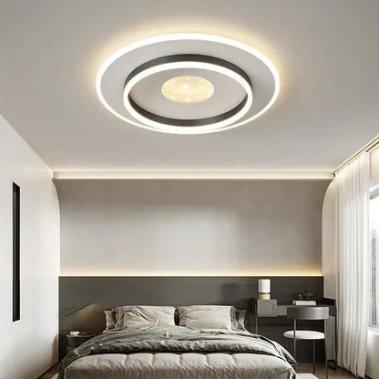 Modern white rectangular led chandelier living room ceiling light