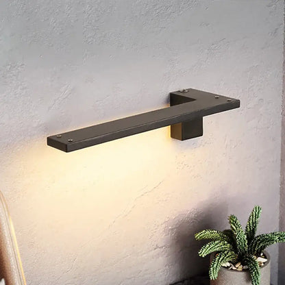 Modern white rectangular led wall lamp – bedroom warm white light