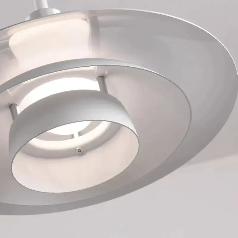 Modern white & red gradient ufo pendant light dining room