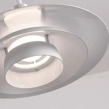 Modern white & red gradient ufo pendant light dining room