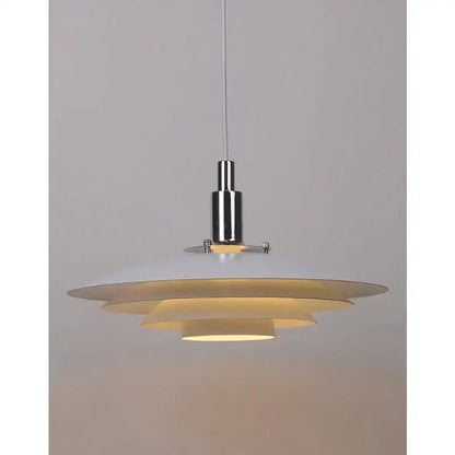 Modern white & red gradient ufo pendant light dining room
