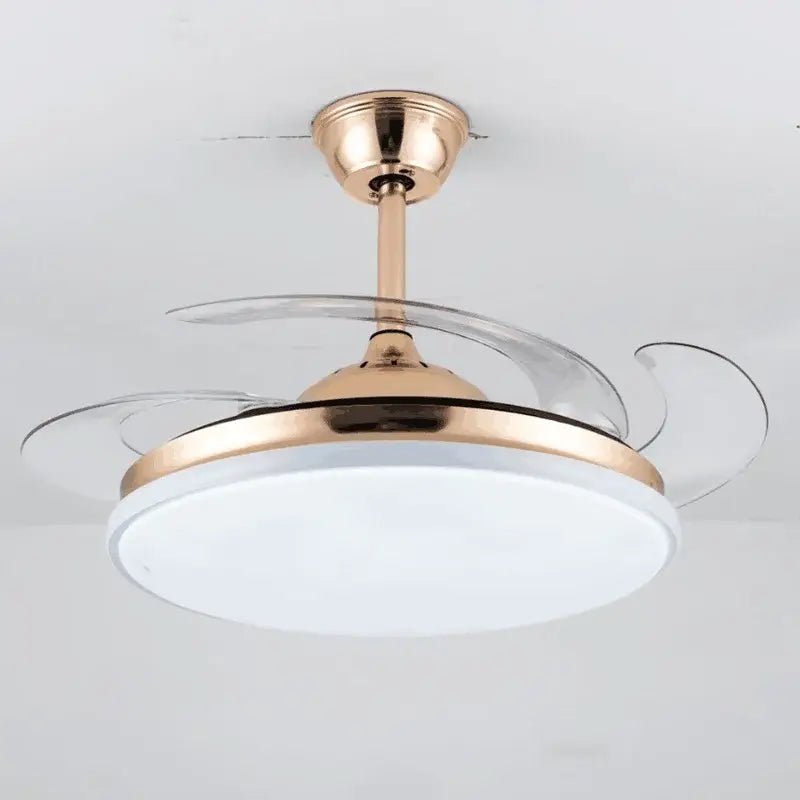 Modern white remote control ceiling fans with light for bedroom