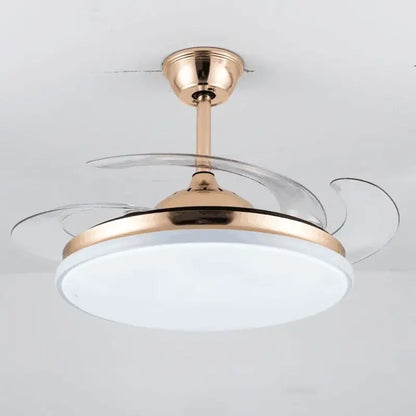 Modern white remote control ceiling fans with light for bedroom