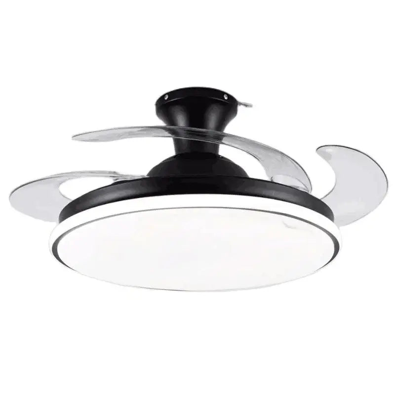 Modern white remote control ceiling fans with light for bedroom