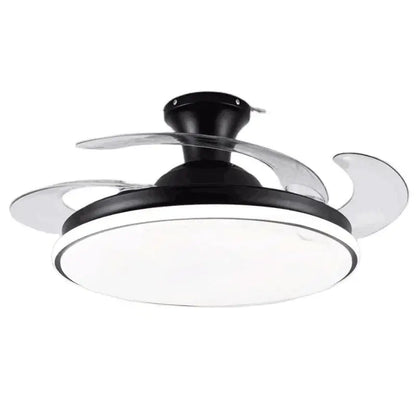 Modern white remote control ceiling fans with light for bedroom