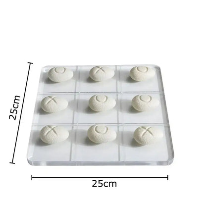 Modern white resin pieces acrylic tic-tac-toe set living room decor