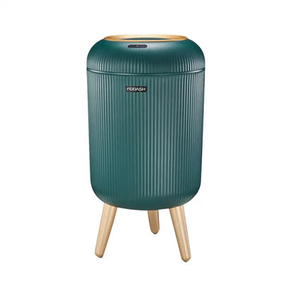Modern white ribbed 10l luxury sensor trash can kitchen decor