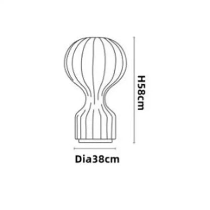 Modern white ribbed silk table lamp bedroom art light