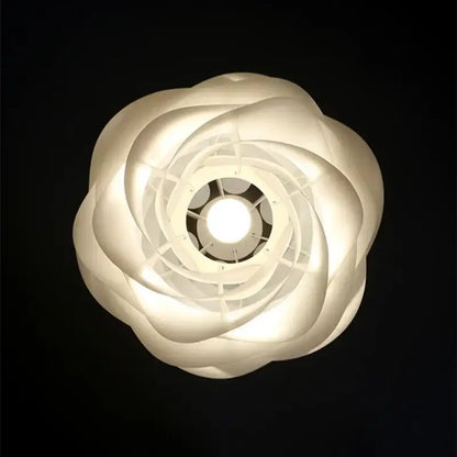 Modern white rose flower pendant lights for bedroom living room