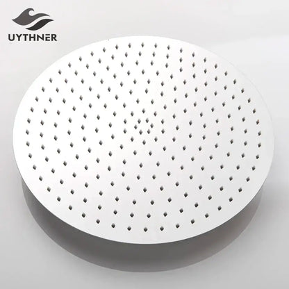Modern white round rainfall shower head bathroom fixture