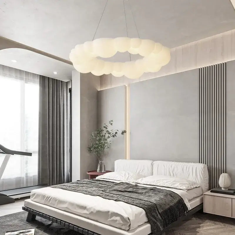 Modern white sculptural cloud living room ceiling lamp